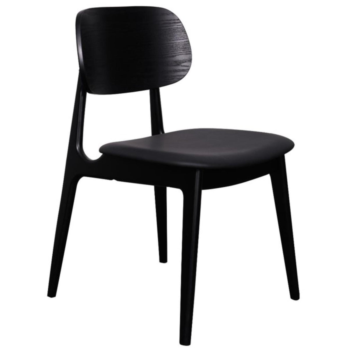 Bergen Chair Frame Black Seat Fabric Calico – Furniture 4U