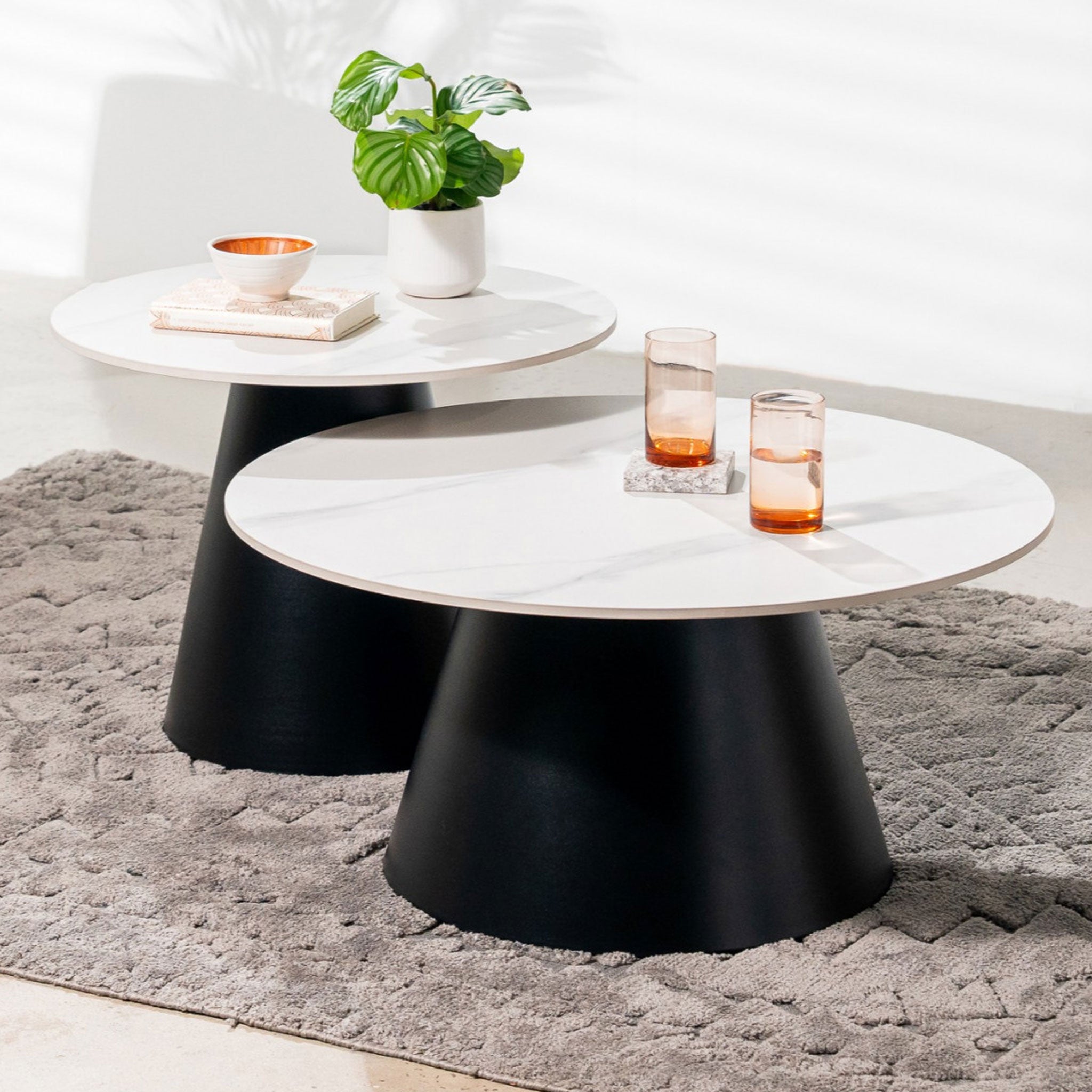 Grollo Coffee Table Set Snow White – Furniture 4U