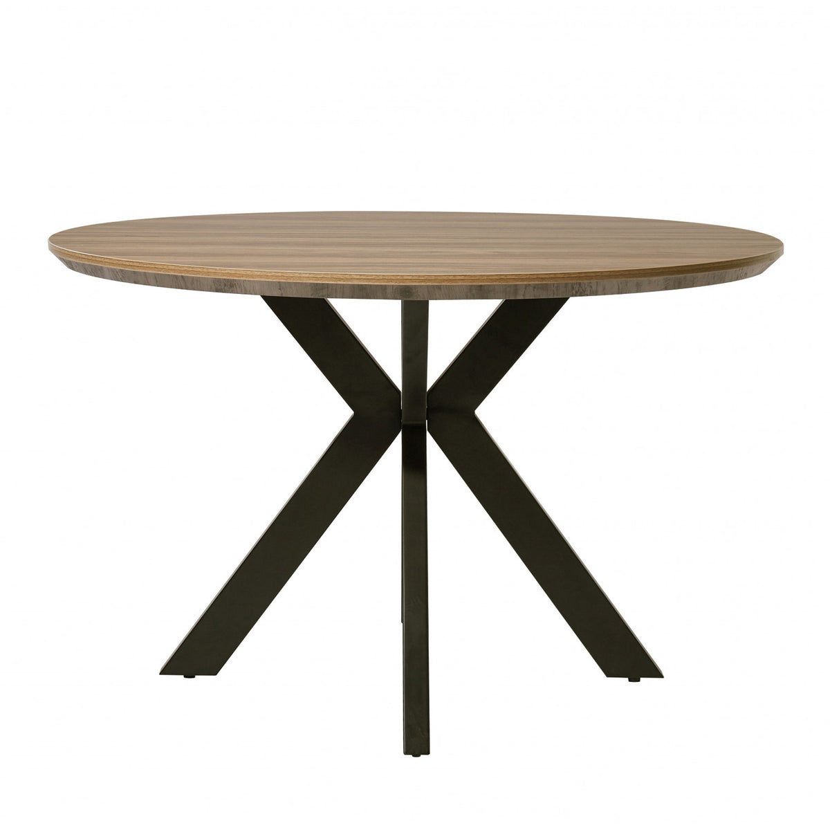 Atlas Dining Table 1200 Grey Oak Top: Laminated MDF Frame: Black Powder ...